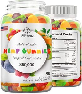 1-Pack Excess Strength Organic Hemp Gummies Pressure Anxiousness Rest Pain Irritation Calming Temper Concentration Vegan Candy