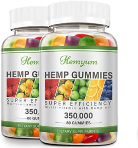 2 Packs High quality Hemp Gummies More Toughness – Significant Efficiency Fruity Gummy with Hemp Oil – Organic and natural Edibles Gummy – Non-GMO, Vegan, Lower Sugar, Designed in United states