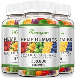 (3-Pack) High quality Hemp Gummies Additional Toughness – Superior Potency Fruity Gummy with Hemp Oil – Organic and natural Edibles Gummy – Non-GMO, Vegan, Low Sugar, Created in Usa