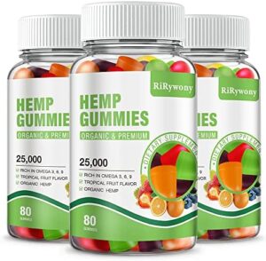 3 Packs Hemp Gummies, Significant Efficiency Edible Gummies Excess Power Mood Target Serene Organic Hemp Oil Extract Vegan Bear Gummy – 240 Counts Sweet Produced in The Usa