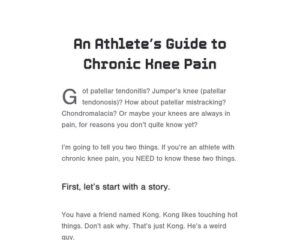 An Athlete&#039s Manual to Chronic Knee Discomfort – Anthony Mychal
