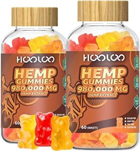 HOOLOO Hemp Gummies 980,000 Fruity, Sugar Totally free Hemp Gummy Bears Infused Hemp Oil, Manufactured in Usa