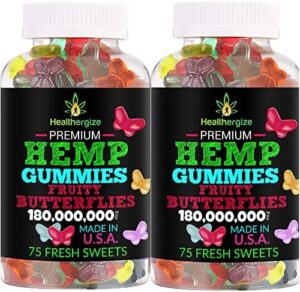 2PACK Hemp Gummies Top quality Butterflies-for Slumber, Calm and Rest, Muscles-Swelling Purely natural Hemp Occasion-Manufactured in Usa